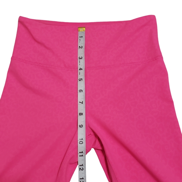 Zyia Hot Pink Leopard Light n Tight Hi-Rise Animal Print Leggings Sz 4 - Picture 6 of 10